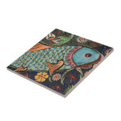 Mooie mozaïekvis en kleurrijke vis tegeltje (Zijkant)