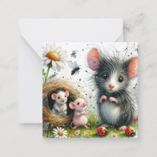 Mooie muis Kaart Notitiekaartje