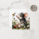 Mooie muis Kaart Notitiekaartje (Voorkant / Achterkant in situ)