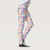 Mooie multi kleur elegante bloem patroon leggings (Rechts)