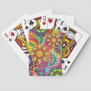 Mooie multi-kleur, meerdere mandala patroon pokerkaarten