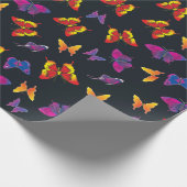 Mooie multikleurenvlinders cadeaupapier (Hoek)