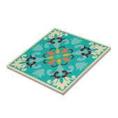 💚 mooie munt en gele Azulejos, Tegeltje (Zijkant)