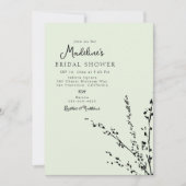 Mooie munt en zwart minimalistisch Vrijgezellenfee Kaart (Voorkant)