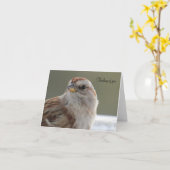 Mooie mus - Blank Wenskaart Kaart (Gele Bloem)