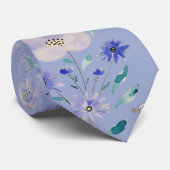 Mooie Mus Met Een Bloemen Hoed Stropdas (Opgerold)