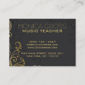 Mooie Musical Note Luxe design Visitekaartje (Achterkant)