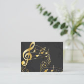 Mooie Musical Note Luxe design Visitekaartje (Staand voorkant)