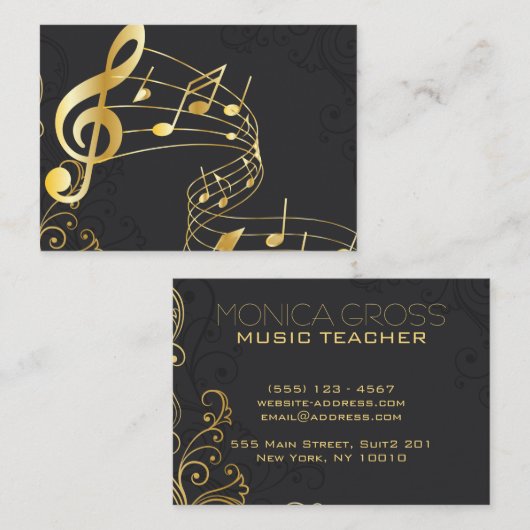 Mooie Musical Note Luxe design Visitekaartje (Voorkant / Achterkant)