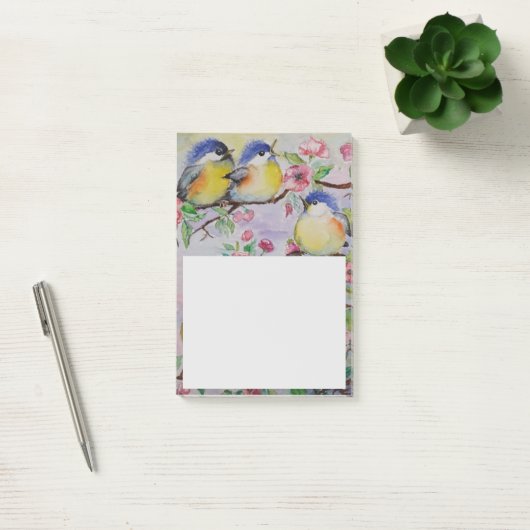 Mooie mussen kleverige notities kleine vogels post-it® notes (Kantoor)