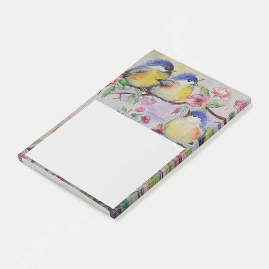 Mooie mussen kleverige notities kleine vogels post-it® notes (Schuin)