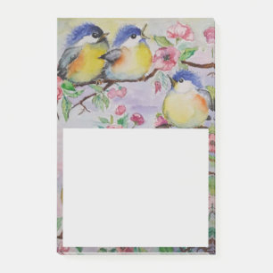 Mooie mussen kleverige notities kleine vogels post-it® notes