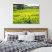 Mooie Mustard Seed Fields California Foto Canvas Afdruk (Insitu (Slaapkamer))