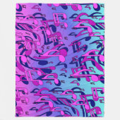 Mooie muziek Aqua Blue Pink Upbeat Artsy Fleece (Voorkant)