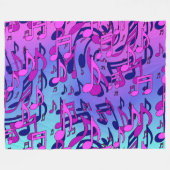 Mooie muziek Aqua Blue Pink Upbeat Artsy Fleece (Voorkant (Horizontaal))