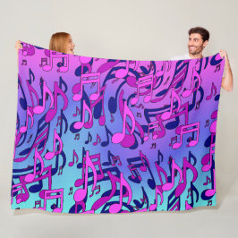 Mooie muziek Aqua Blue Pink Upbeat Artsy Fleece Deken