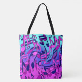 Mooie muziek Happy Colors levendige muzieknoten Tote Bag (Voorkant)