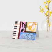 Mooie Muziek Kaart (Gele Bloem)