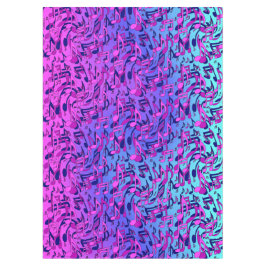 Mooie muziek, kleurrijke zwevende notities roze Aq Tafelkleed