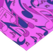 Mooie muziek, kleurrijke zwevende notities roze Aq Tafelkleed (Gekanteld)