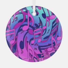 Mooie muziek levendig kleurrijk, optimistisch desi glas ornament