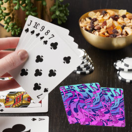 Mooie muziek levendig kleurrijk, optimistisch desi pokerkaarten