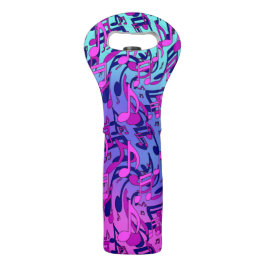 Mooie muziek levendig kleurrijk, optimistisch desi wijndraagtas