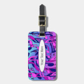 Mooie muziek levendig kleurrijke en aangepaste tek bagagelabel (Voorkant verticaal)