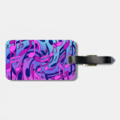 Mooie muziek levendig kleurrijke en aangepaste tek bagagelabel (Achterkant horizontaal)