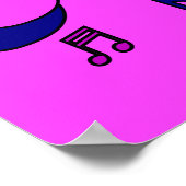 Mooie muziek Lively Musical Notes Expressive Poster (Hoek)