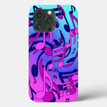 Mooie muziek muzikaal patroon roze paars aqua