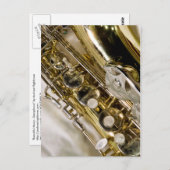 Mooie Muziek--Saxofoon Briefkaart (Voorkant / Achterkant)