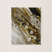 Mooie muziek—Saxophone Legpuzzel (Verticaal)
