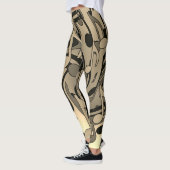 Mooie muziek Sepia Lively Musical Notes Leggings (Links)