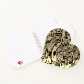 Mooie muziek Sepia Tone Lively Musical Notes Notitieboek (Binnen)