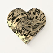 Mooie muziek Sepia Tone Lively Musical Notes Notitieboek (Achterkant)