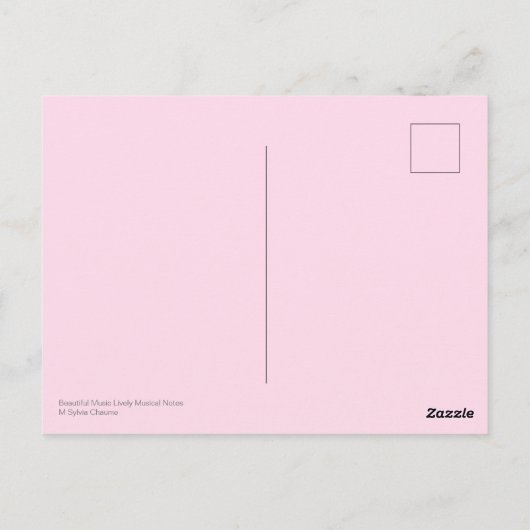 Mooie muziek toont roze Paarse blauw Aqua Briefkaart (Achterkant)