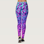 Mooie muziek toont roze Paarse blauw Aqua Leggings (Achterkant)