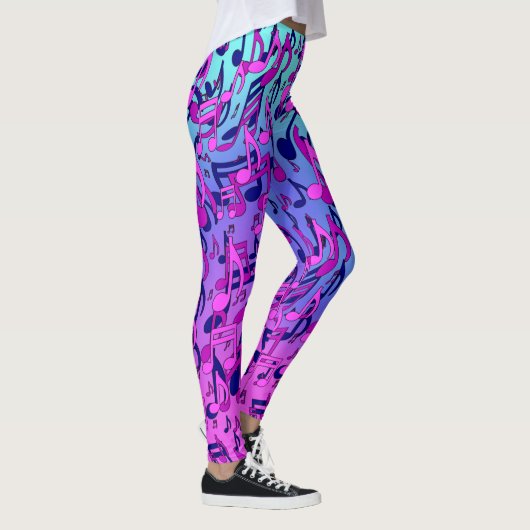 Mooie muziek toont roze Paarse blauw Aqua Leggings (Rechts)