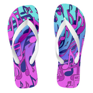 Mooie muziek toont roze Paarse blauw Aqua Teenslippers