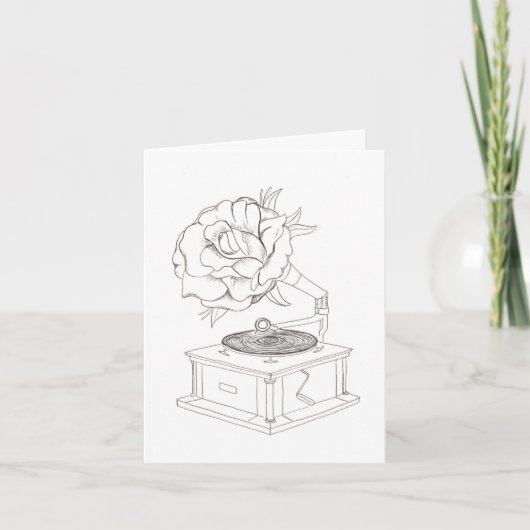 Mooie muziek wenskaart  kaart (Voorkant)