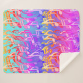 Mooie muzieknoten, kleurrijke muziek sherpa deken (Voorkant (horizontaal))