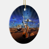 Mooie muzieknoten schenden pianodrums keramisch ornament (Rechts)