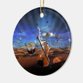 Mooie muzieknoten schenden pianodrums keramisch ornament (Links)