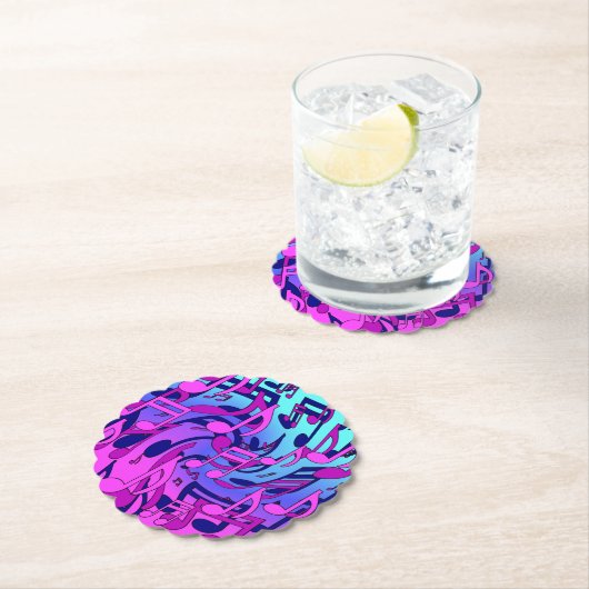 Mooie muziekoptreerige, levendige muziekopleiding kartonnen onderzetters (Insitu)