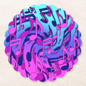 Mooie muziekoptreerige, levendige muziekopleiding kartonnen onderzetters (Voorkant)