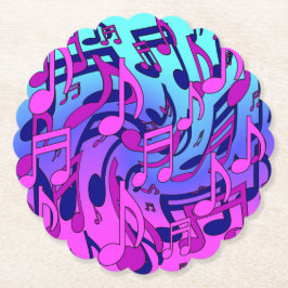 Mooie muziekoptreerige, levendige muziekopleiding kartonnen onderzetters