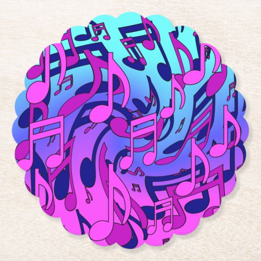 Mooie muziekoptreerige, levendige muziekopleiding kartonnen onderzetters (Voorkant)