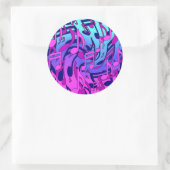 Mooie muziekoptreerige, levendige muziekopleiding ronde sticker (Tas)