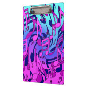 Mooie muzikale muzieknotities levendig gestroomlij klembord (Links)